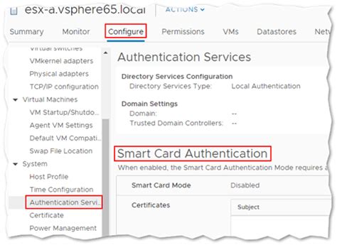 vsphere smart card authentication